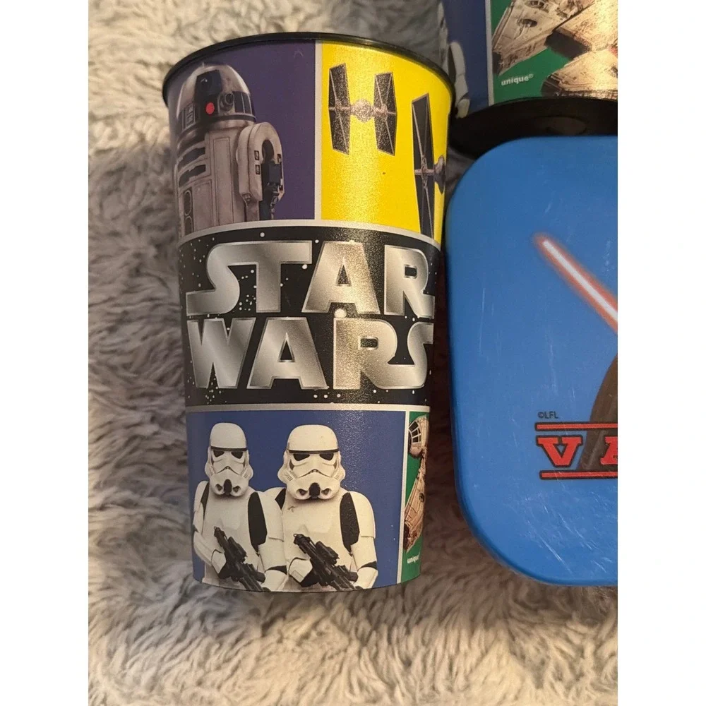 Star Wars Plastic Tumbler Cup and Snack Container Set Darth Vader Luke Skywalker